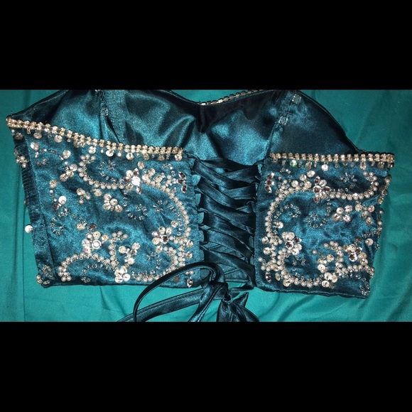 Turquoise dress 2 piece only worn once 125 obo - Picture 4 of 4